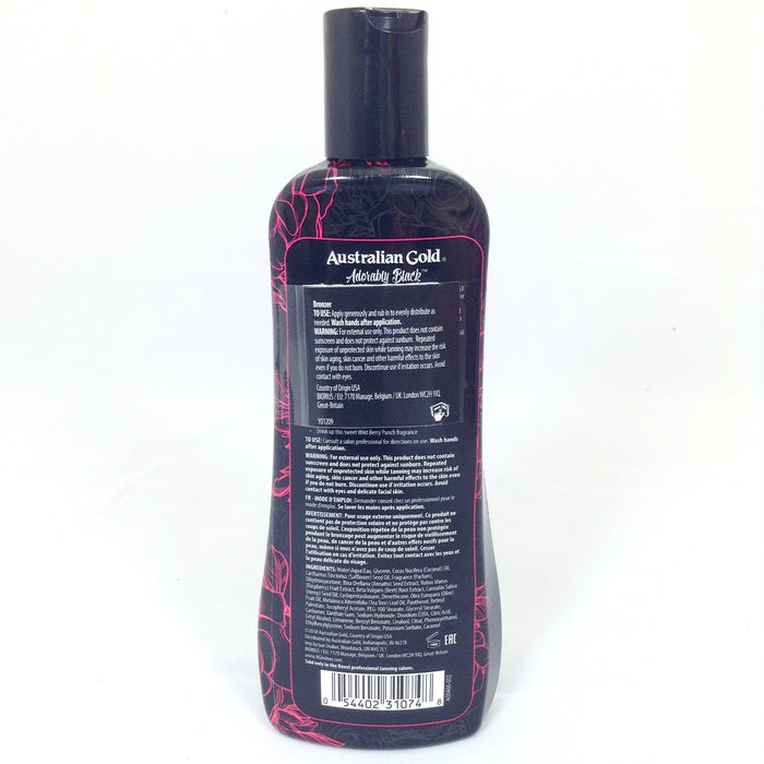Australian Gold Adorably Black tanning lotion DHA bronzer