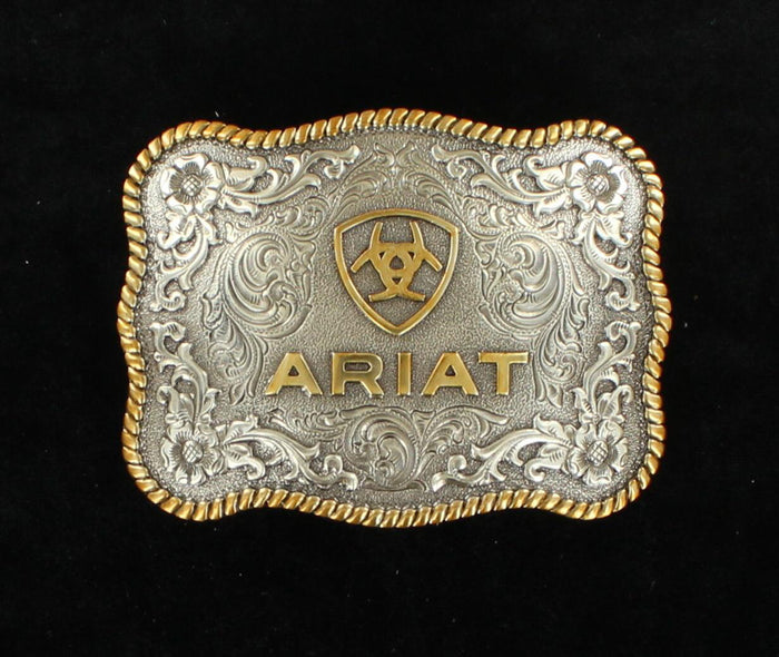 Ariat Antique Silver & Gold Rectangle Buckle