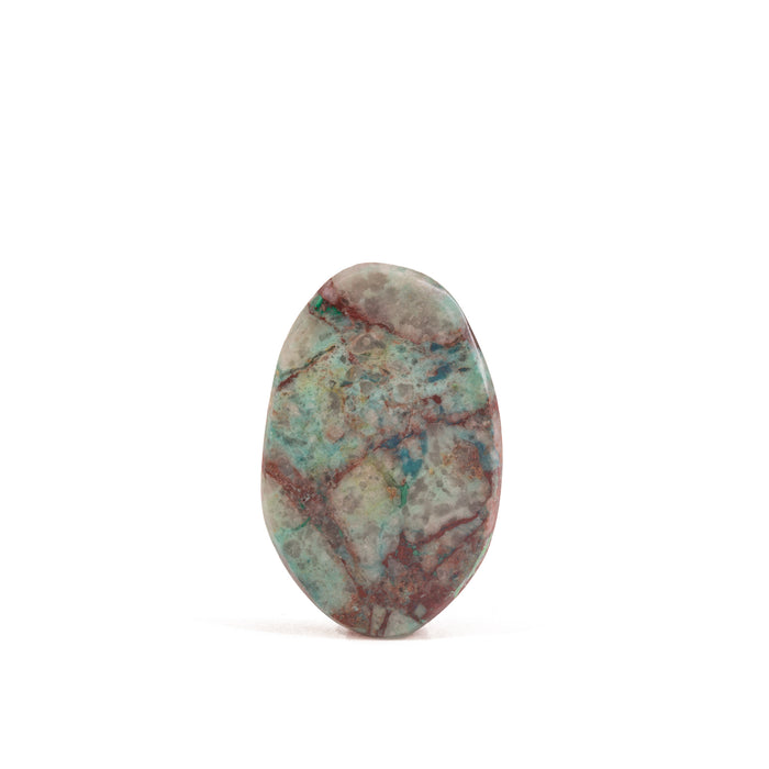 Azurite & Malachite 21.44 Carat Polished Crystal Cabochon