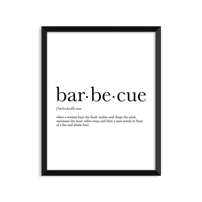 Barbecue Definition - Unframed Art Print Or Greeting Card