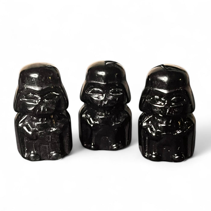 Black Obsidian Darth Vader carving 1-inch crystal figurine