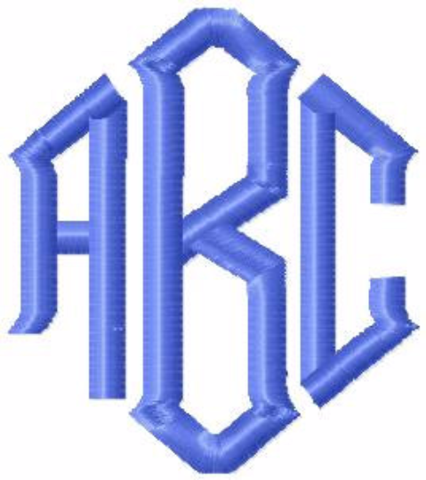 Bold Diamond 3 Letter Monogram