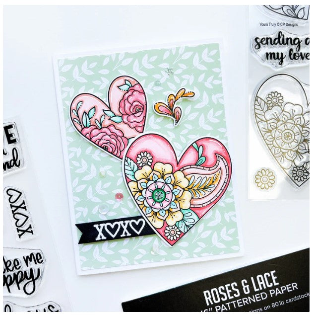 Catherine Pooler - Sentiments Stamp Set - Forever Yours. When making cards for Valentine's Day, you need a just right sentiment for everyone you love. Enter the Forever Yours Sentiments Stamp Set. Available at Embellish Away located in Bowmanville Ontario Canada. Example by brand ambassador.