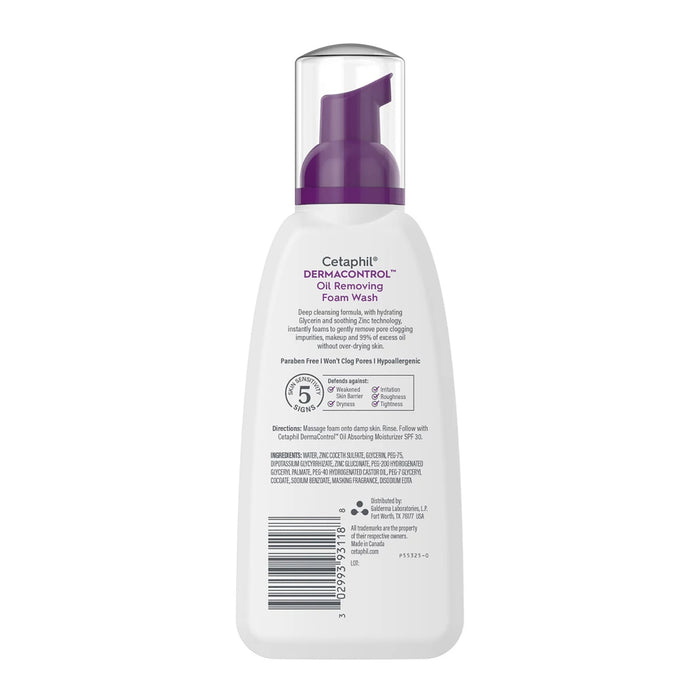 Cetaphil Derma Control Oil Removing Foam Wash 8oz/ 237ml