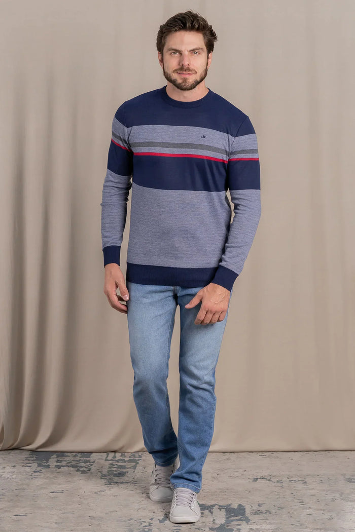 Chaleco Liviano Striped Azul Gangster - Gangster