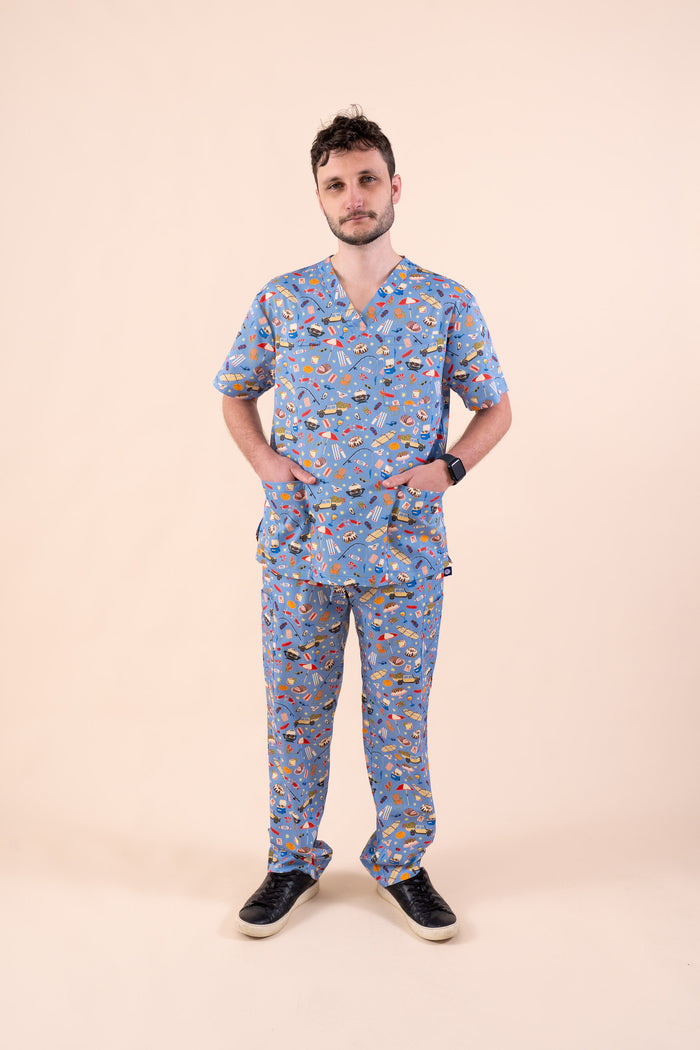 Chrissy Day – Unisex Printed Scrub Pants