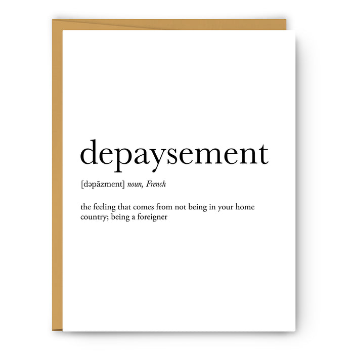 Depaysement Definition - Unframed Art Print Or Greeting Card