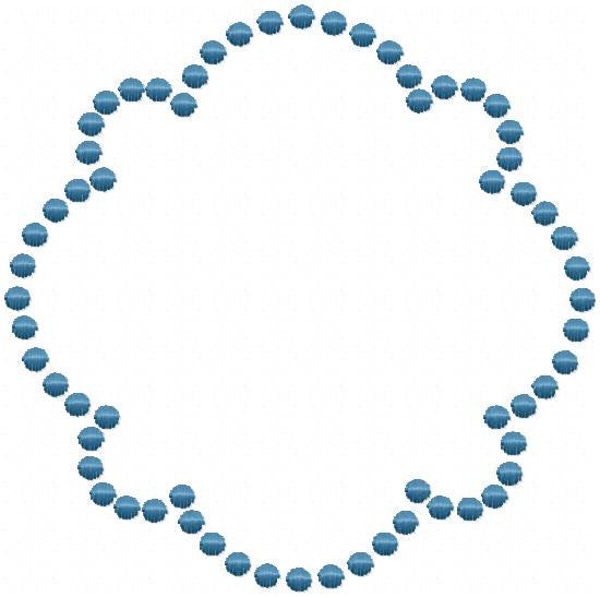 Dot Monogram Frame - Comes in 5 Sizes 4,5,6,7,8,9 inch sizes - Machine Embroidery Design