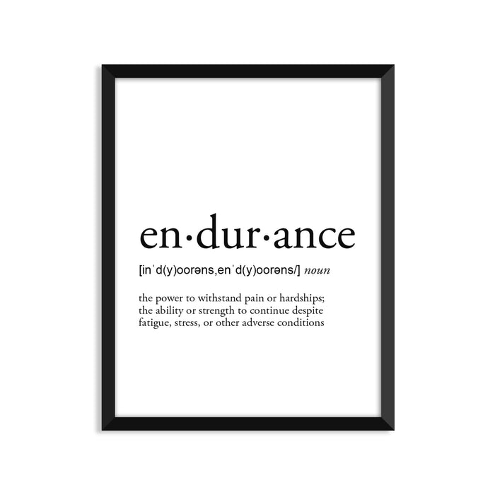 Endurance Definition - Unframed Art Print Or Greeting Card