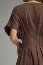 Entro Pleated Waist Mini Dress