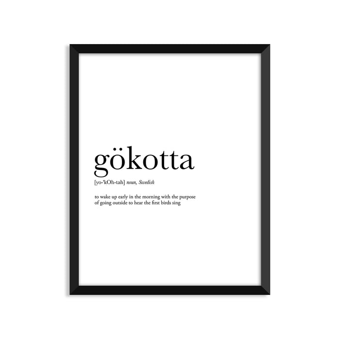 GoΜKotta Definition - Unframed Art Print Or Greeting Card