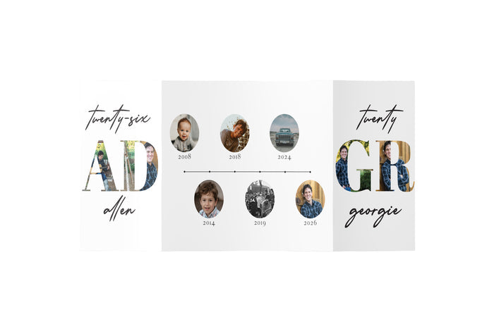 GRAD Collage Graduation Gate Fold Invitation