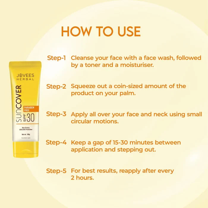Jovees Sandalwood Natural Sun Cover SPF 30 | UVA/UVB Protection