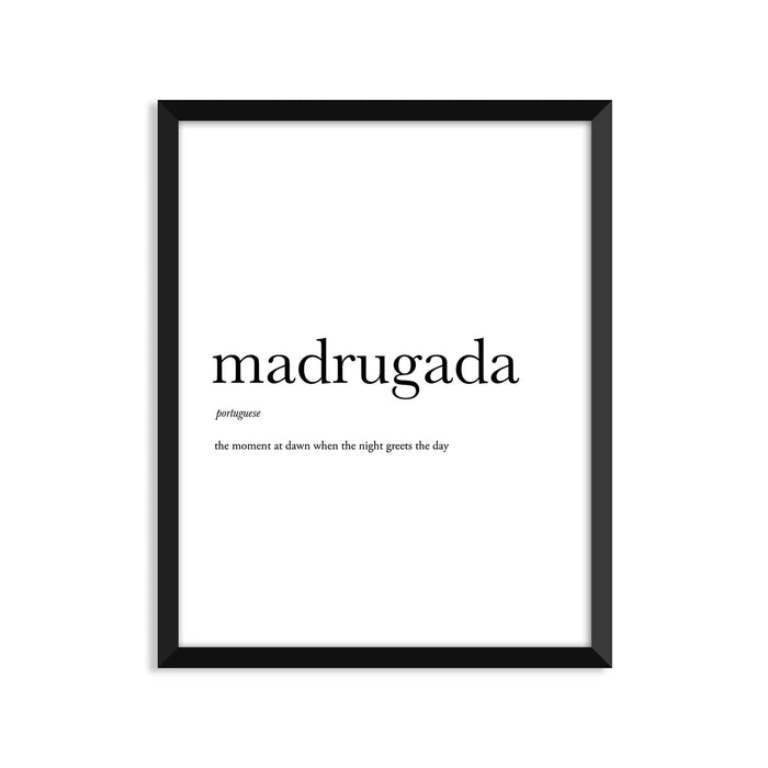 Madrugada Definition - Unframed Art Print Or Greeting Card