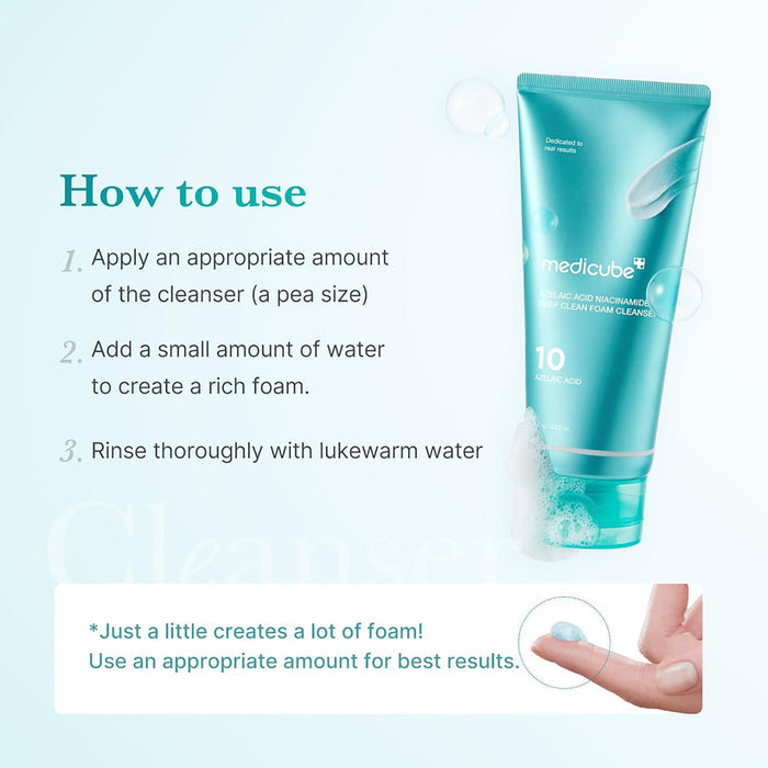 Medicube Azelaic Acid Niacinamide Deep Clean Whip Cleanser 4.23oz/ 120g