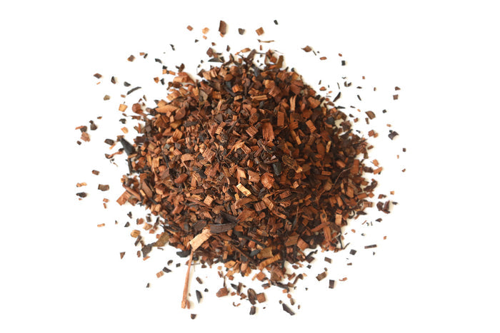 Organic Honeybush Tea from Mountain Rose Herbs – loose herbal blend with golden tones, ideal for caffeine-free rituals and fruity iced tea. Raven's Cauldron, 6 N. Sandusky St, Delaware, OH 43015