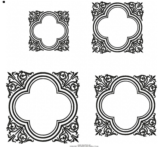 Ornate Clover Frame