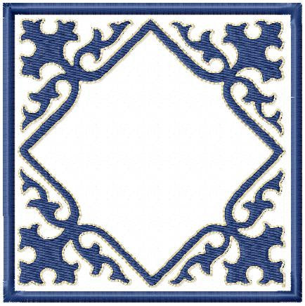 Ornate Frame- Machine Embroidery Design - Monogram frame Comes in 3,4,5,6,7,8, inch sizes