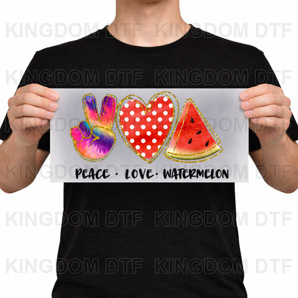 Peace Love Watermelon DTF Transfers - Ready To Press