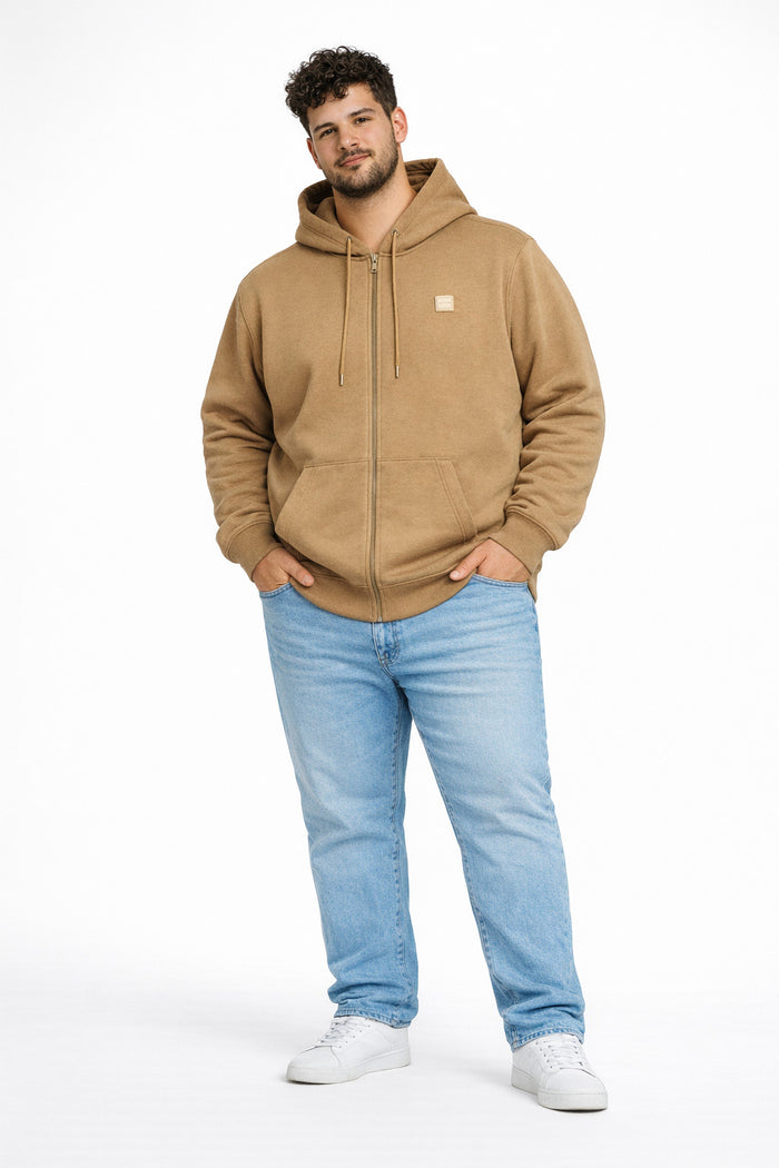 Plus Poleron Fullzipper Path Cafe