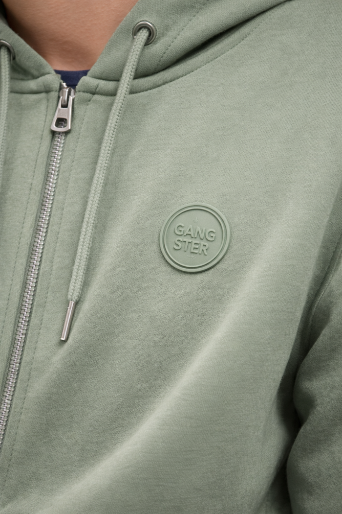 Poleron Fullzipper Step Verde Oliva