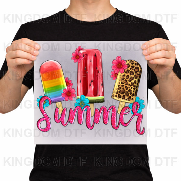 Popsicle and Summer DTF Transfers - Ready To Press