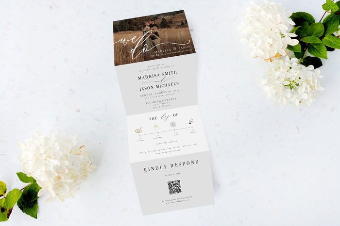 Save the Date | Modern We Do | Tri Fold Invitation