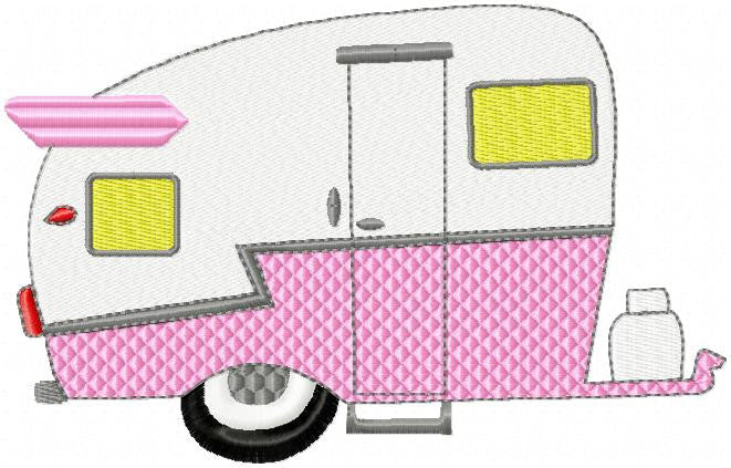 Shasta Camper - Machine Embroidery Design Comes in 6 Sizes