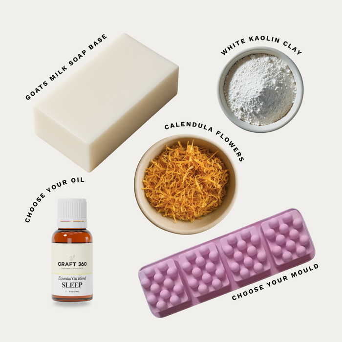 Soothing Goats Milk Melt & Pour Cleansing Soap - DIY Kit (Customisable)