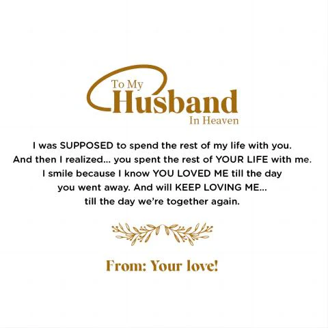 To My Husband In Heaven Memorial Personalized Bracelet