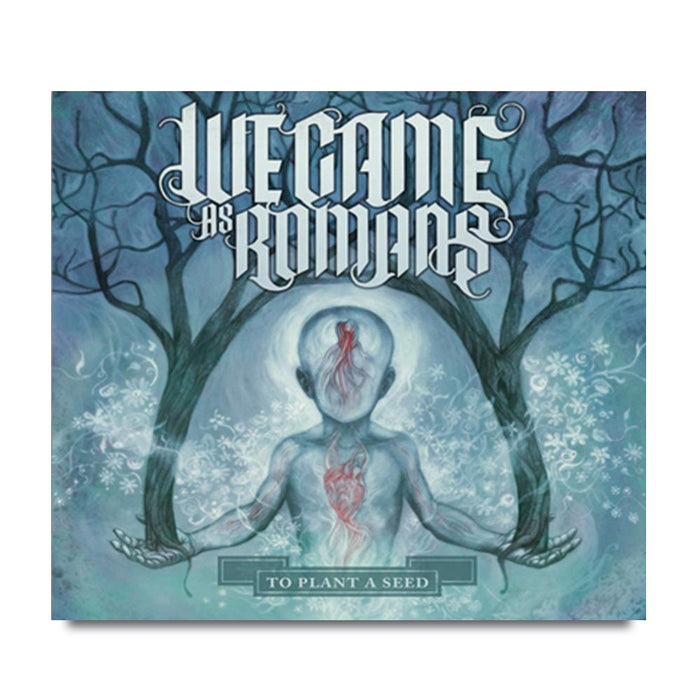 Album cover for To Plant a Seed by We Came As Romans shows a blue-toned child with glowing veins, arms outstretched, and two tree branches behindβmatching the artwork from the To Plant a Seed Deluxe CD & DVD set.