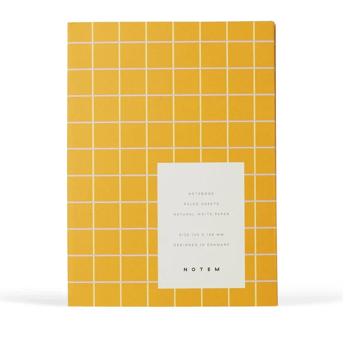 Small Ruled Pages / Ochre Yellow Check