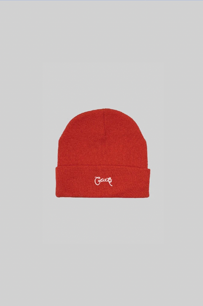 Unisex Scripted Beanie Red