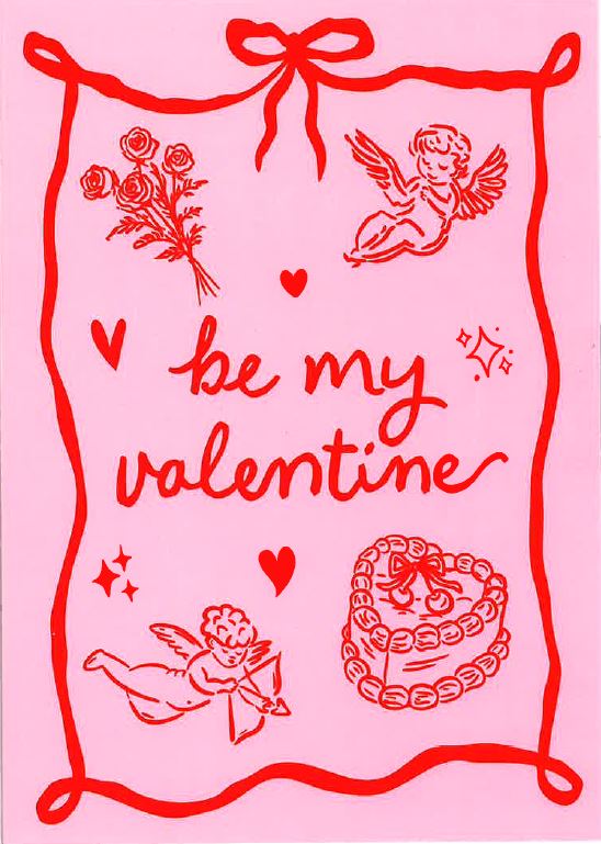 Valentine's Day greetings card - 'Be my Valentine'