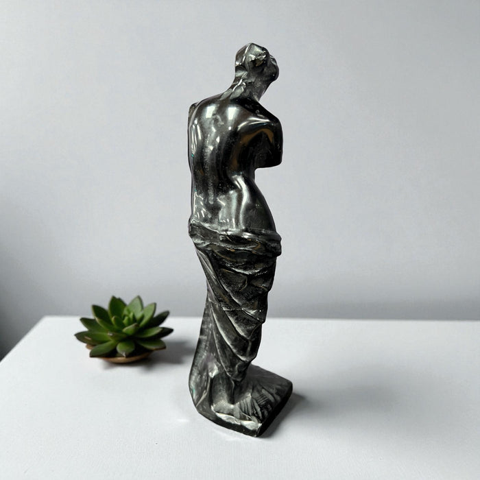Venus de Milo Black Obsidian Statue, from the Raven's Cauldron, 6 N Sandusky St, Delaware, OH 43015