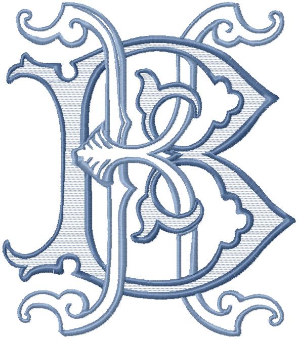 VINTAGE CUSTOM MONOGRAM BK KB