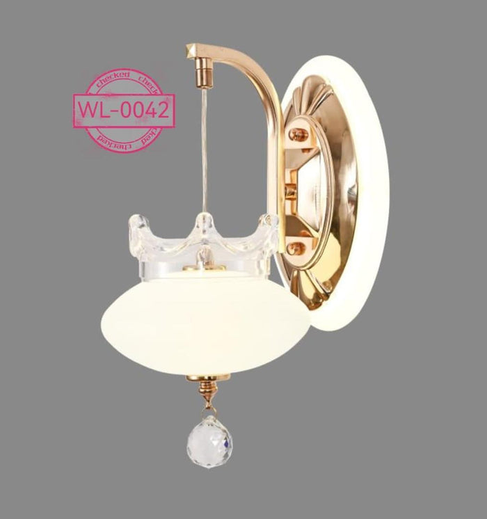 WL-0042 Luxury Gold Crown Crystal Wall Bracket Light
