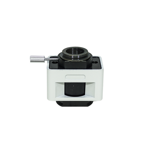0.5X Adjustable Microscope Camera Coupler C-Mount Adapter 38mm, Grey, SKU SZ07026131, three quarter front view