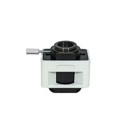 0.5X Adjustable Microscope Camera Coupler C-Mount Adapter 38mm, Grey, SKU SZ07026131, three quarter front view