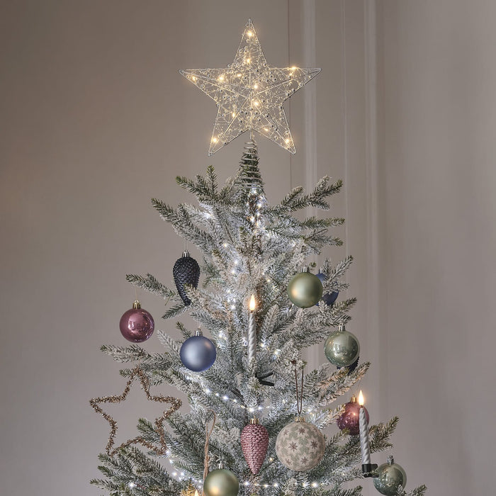 10 Silver TruGlow® LED Christmas Candle Clips with Remote Control
