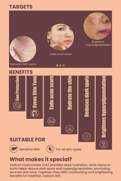 Rossia Vitamin C 10% Brightening Serum for glowing skin. Helps fade dark spots, brighten complexion, and improve skin tone.