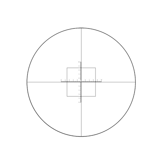 10mm/100 Div  Multiple Scale Reticle ( Dia. 27mm), SKU RT20122191, three quarter front view