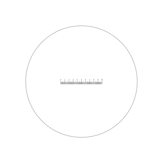 10mm/100 Div  Single Line Reticle ( Dia. 27mm), SKU RT20101194, three quarter front view