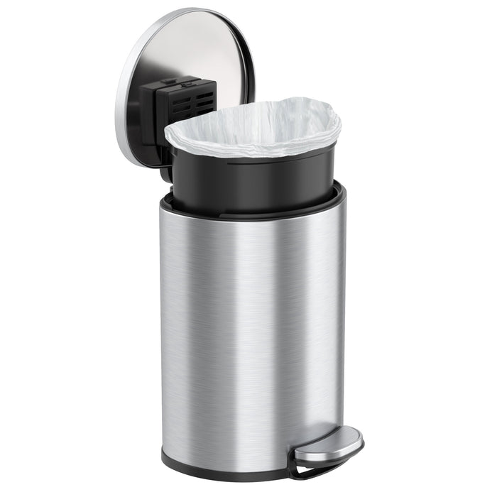 3 Gallon / 11.4 Liter SoftStep Semi-Round Step Pedal Trash Can with removable inner bucket