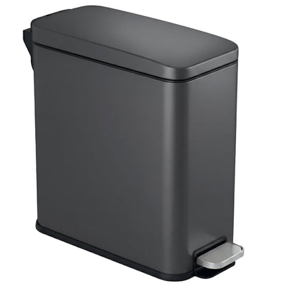 Main product image of the iTouchless PS03RGY 11 Liter (3 Gallon) slim step trash can in gray stainless steel finish