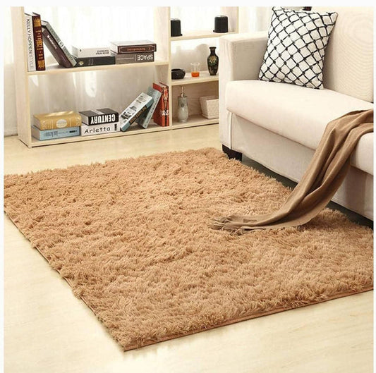 1.5x2m Medium Fluffy Carpet | Ultra Soft Shaggy Rug | Living Room & Bedroom | Blue