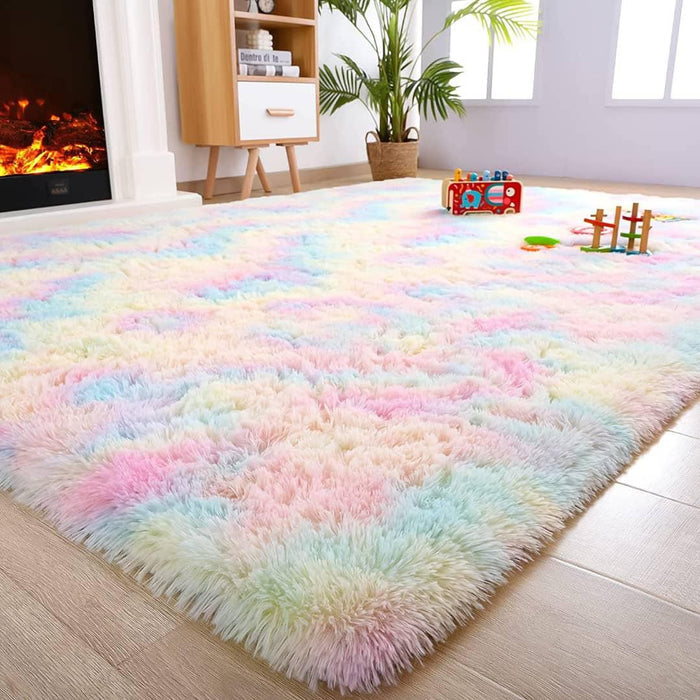 1.5x2m Medium Fluffy Carpet | Ultra Soft Shaggy Rug | Living Room & Bedroom | Coffee