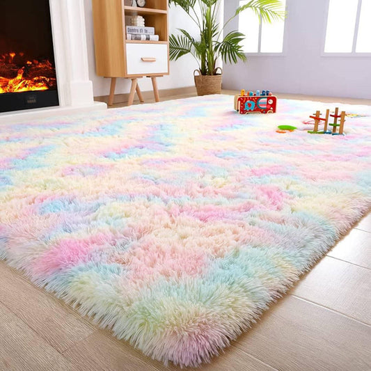 1.5x2m Medium Fluffy Carpet | Ultra Soft Shaggy Rug | Living Room & Bedroom | Coffee