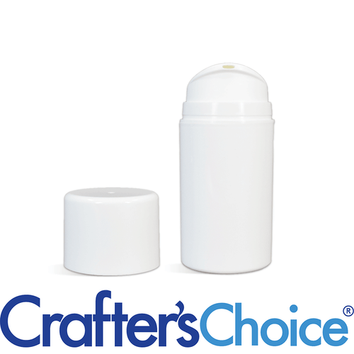 1.7 oz White Airless Bottle w/ White Pump Set