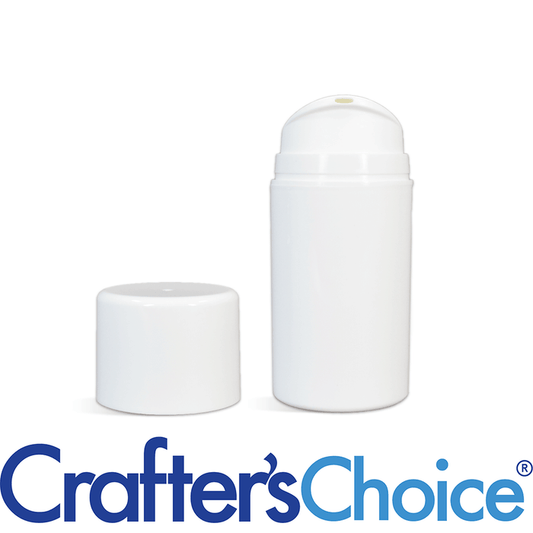 1.7 oz White Airless Bottle w/ White Pump Set